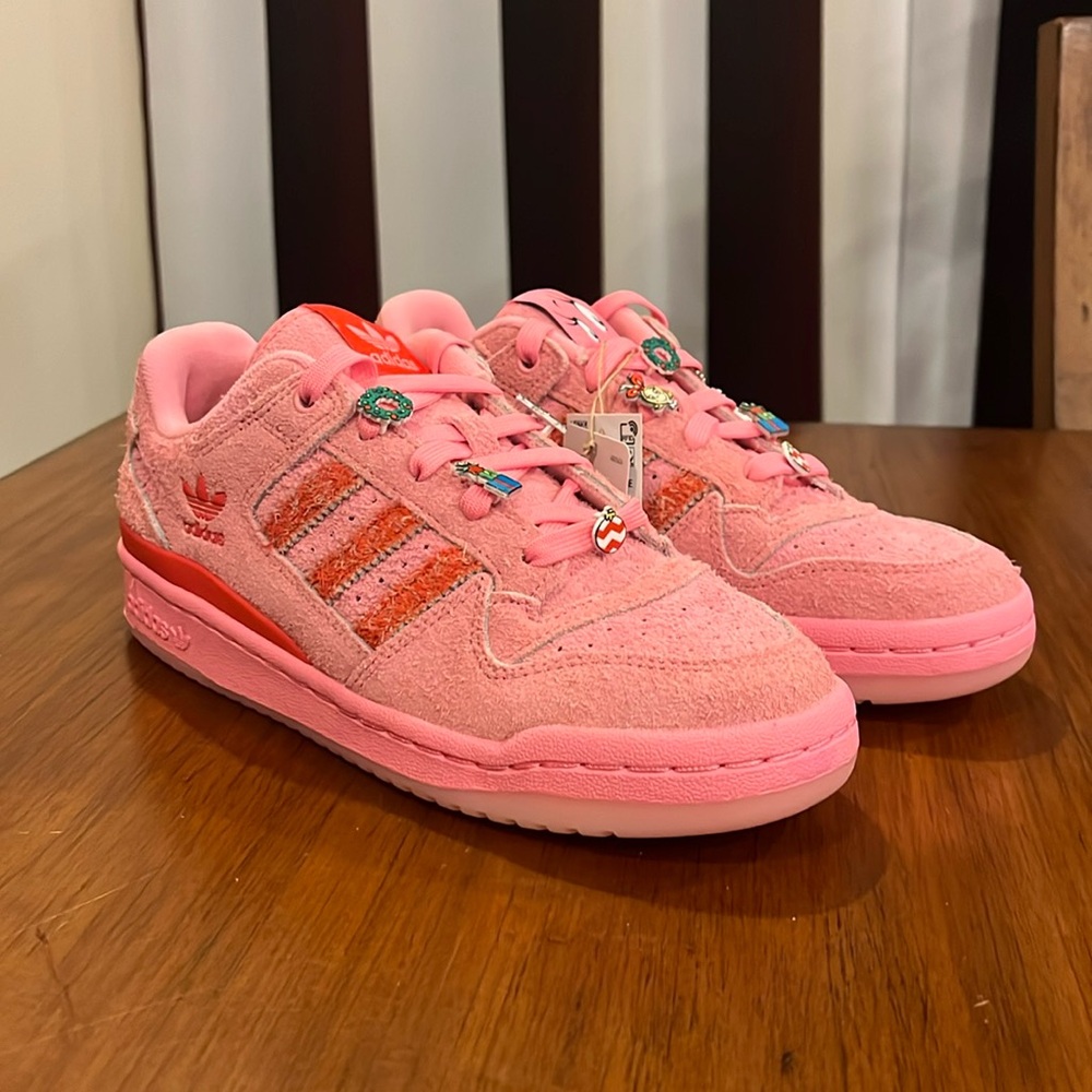 Adidas Forum Low CL The Grinch Shoes Sneakers new pink ID8895 Women’s Size 7.5